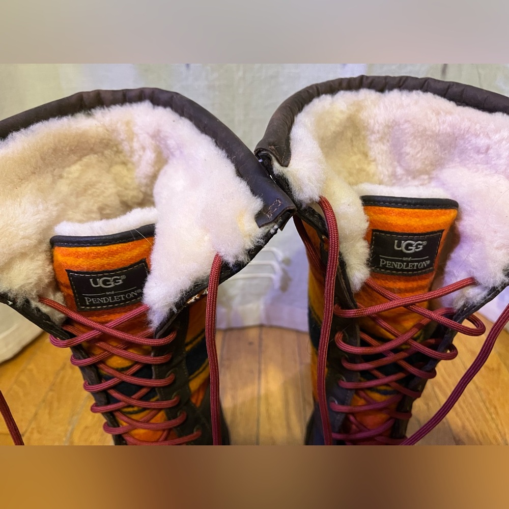 UGG Pendleton Ltd. Edition Adirondack Grand Canyon Boots, Tall 9, NWB Orig $350 - Picture 6 of 14